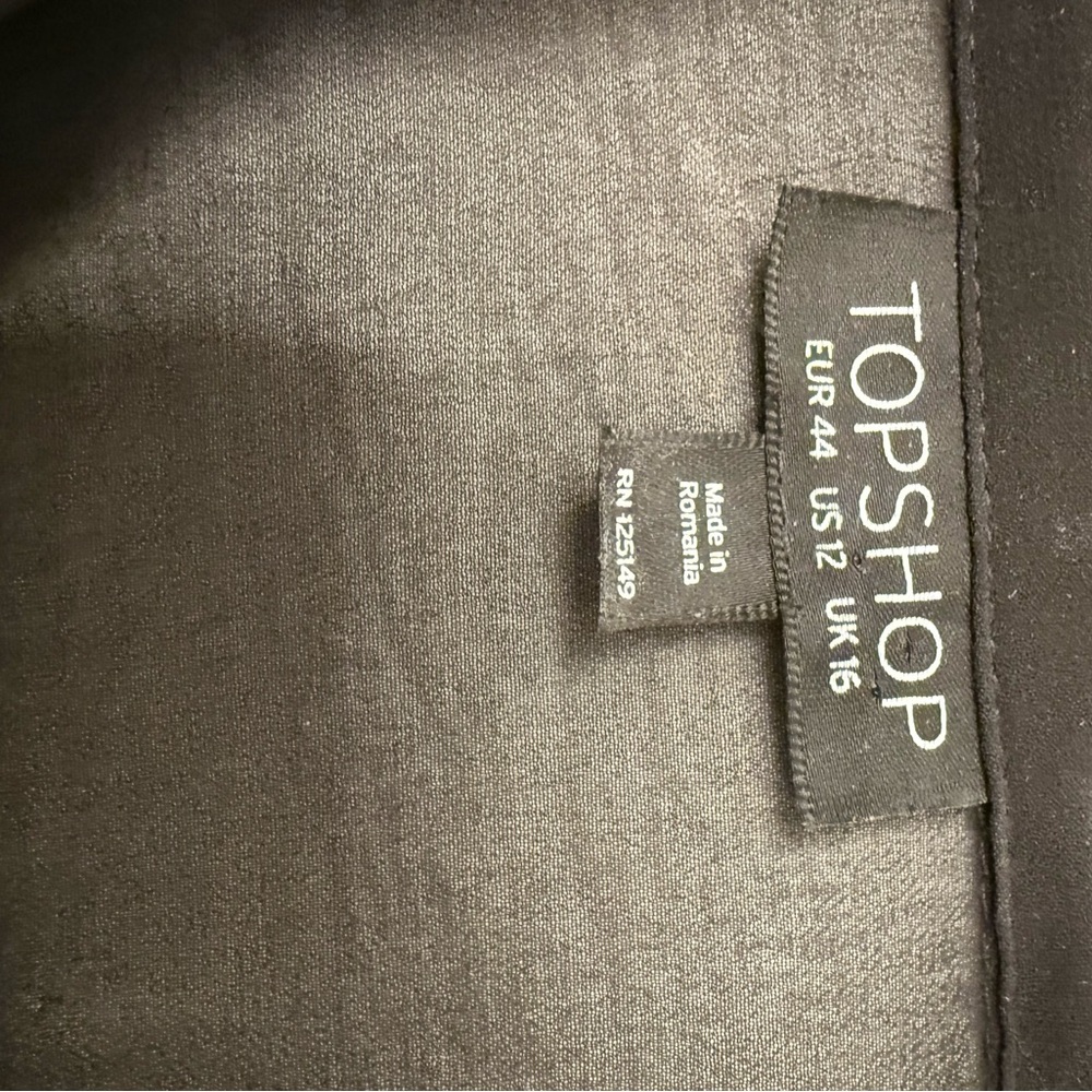 Topshop Black Sheer Casual Button-Down Shirt - Picture 5 of 5